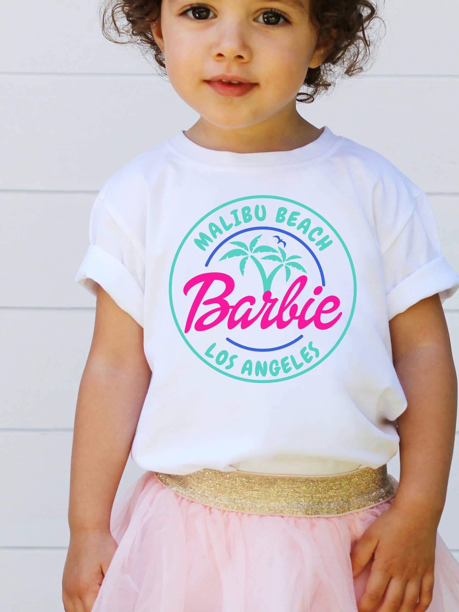 Toddler Barbie Shirt Barbie Big Girls T-Shirt And Metallic Skirt Pink