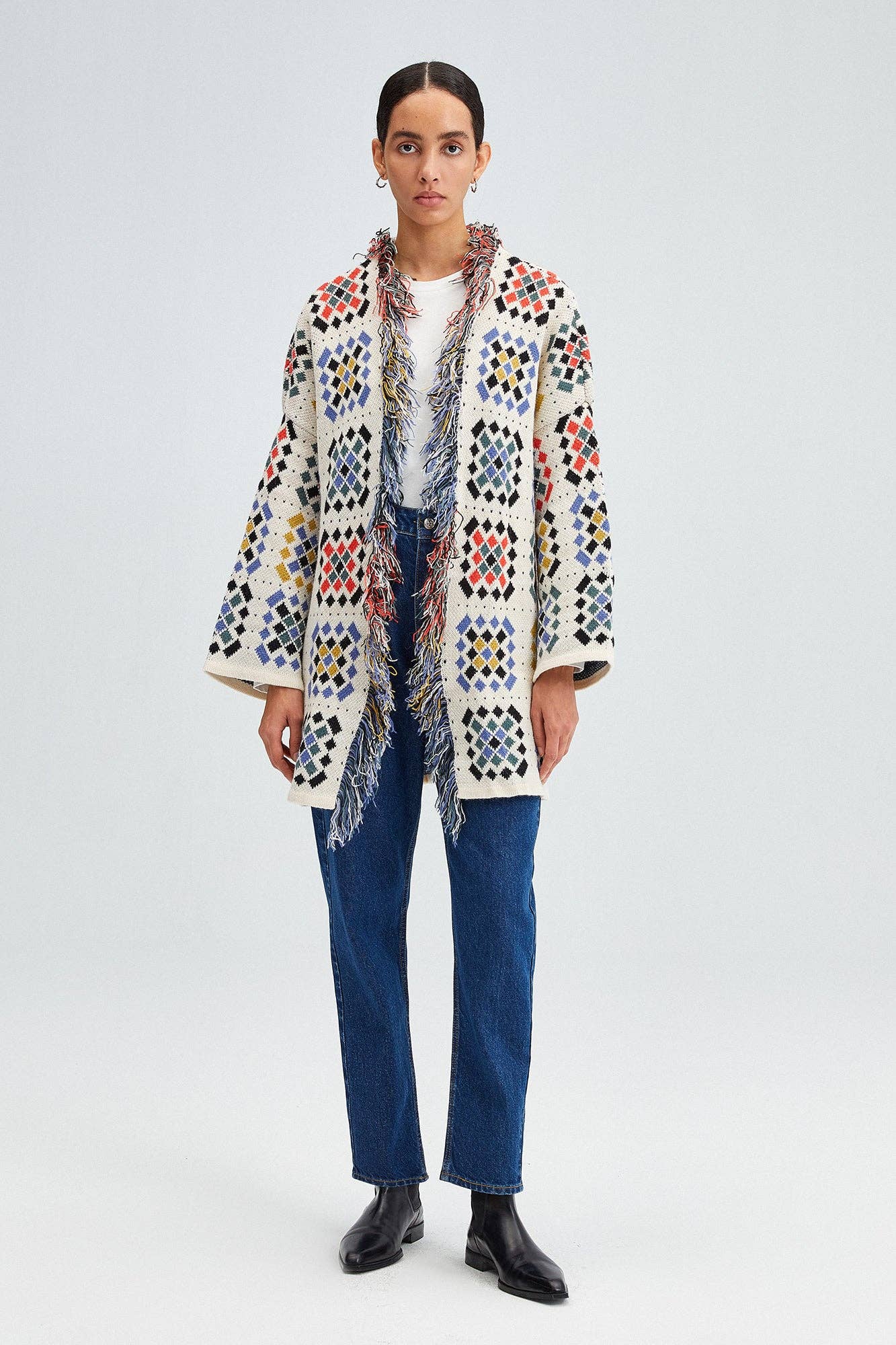 PATTERNED TASLE CARDIGAN