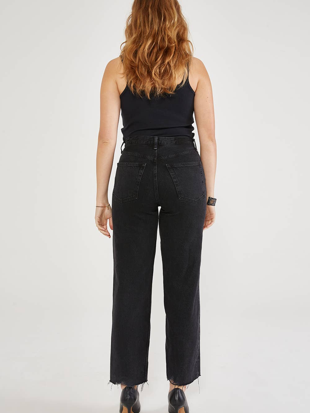 Tyler Vintage Straight Crop -Black