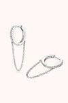 Huggie Earrings with Chain