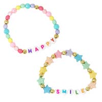 smile be happy bracelet duo