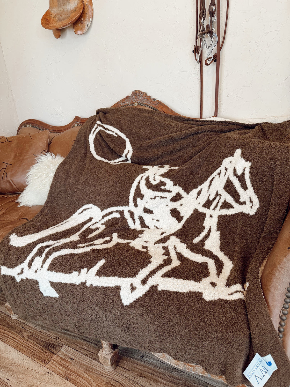 The Cowboy Drifter Throw Blanket