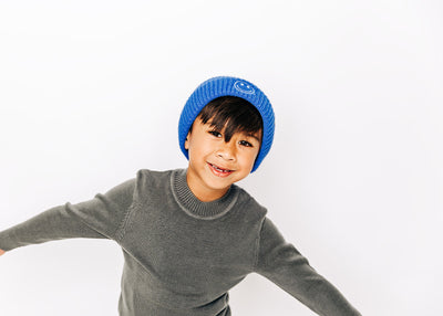 Cobalt Smiley Beanie