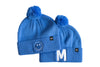 Cobalt Smiley Pom Pom Hat