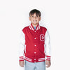 Personalized Kids Sweatshirt Varsity Jacket RED/WHITE