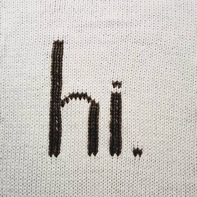 hi. Hand Knit Blanket Black