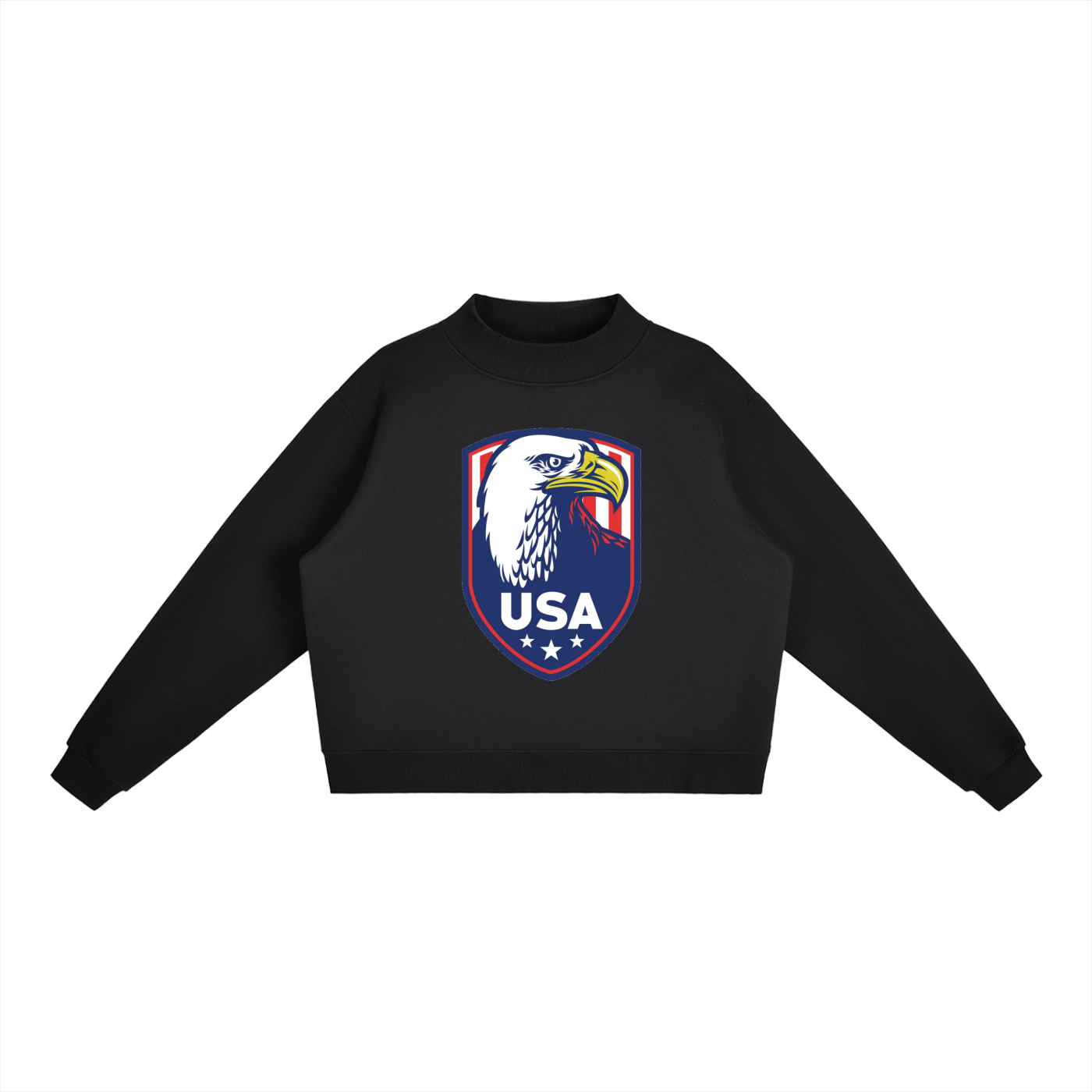Essential Fleece Mock-Neck Crew Sweatshirt