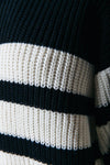 Alba Stripe Knit | Black/white