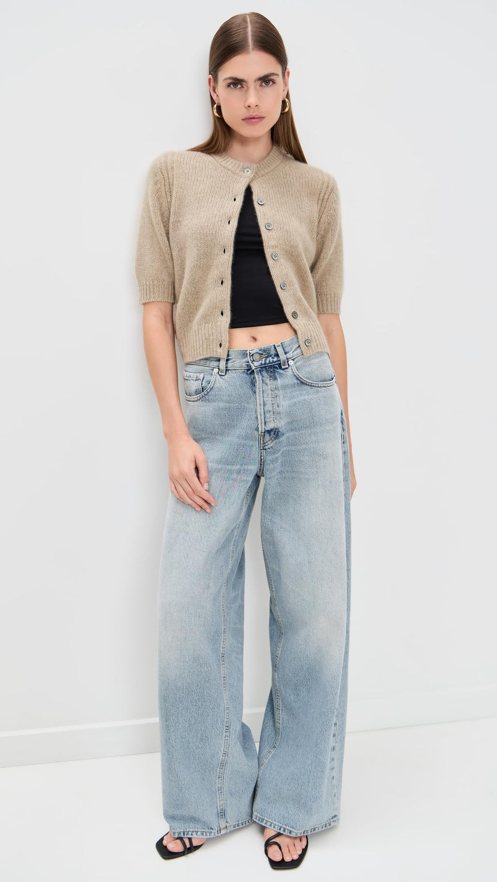 White & Warren Women's Cashmere Elbow Sleeve Cardigan