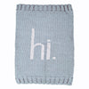 hi. Hand Knit Blanket Surf Blue