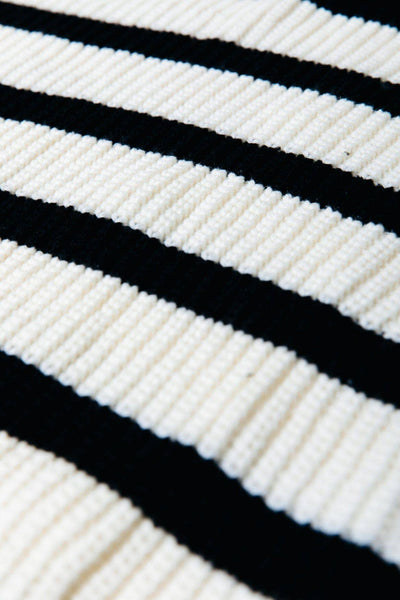 Alba Stripe Knit | Black/white