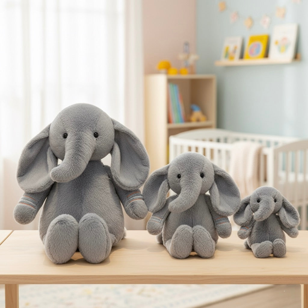 Elephant Stuffed Animal – Soft Plush Toy for Kids & Babies