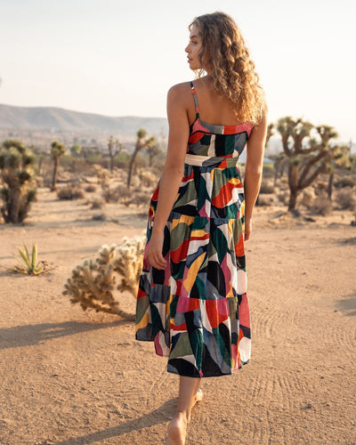 Addyson Dress In Carta Colorblock