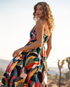 Addyson Dress In Carta Colorblock