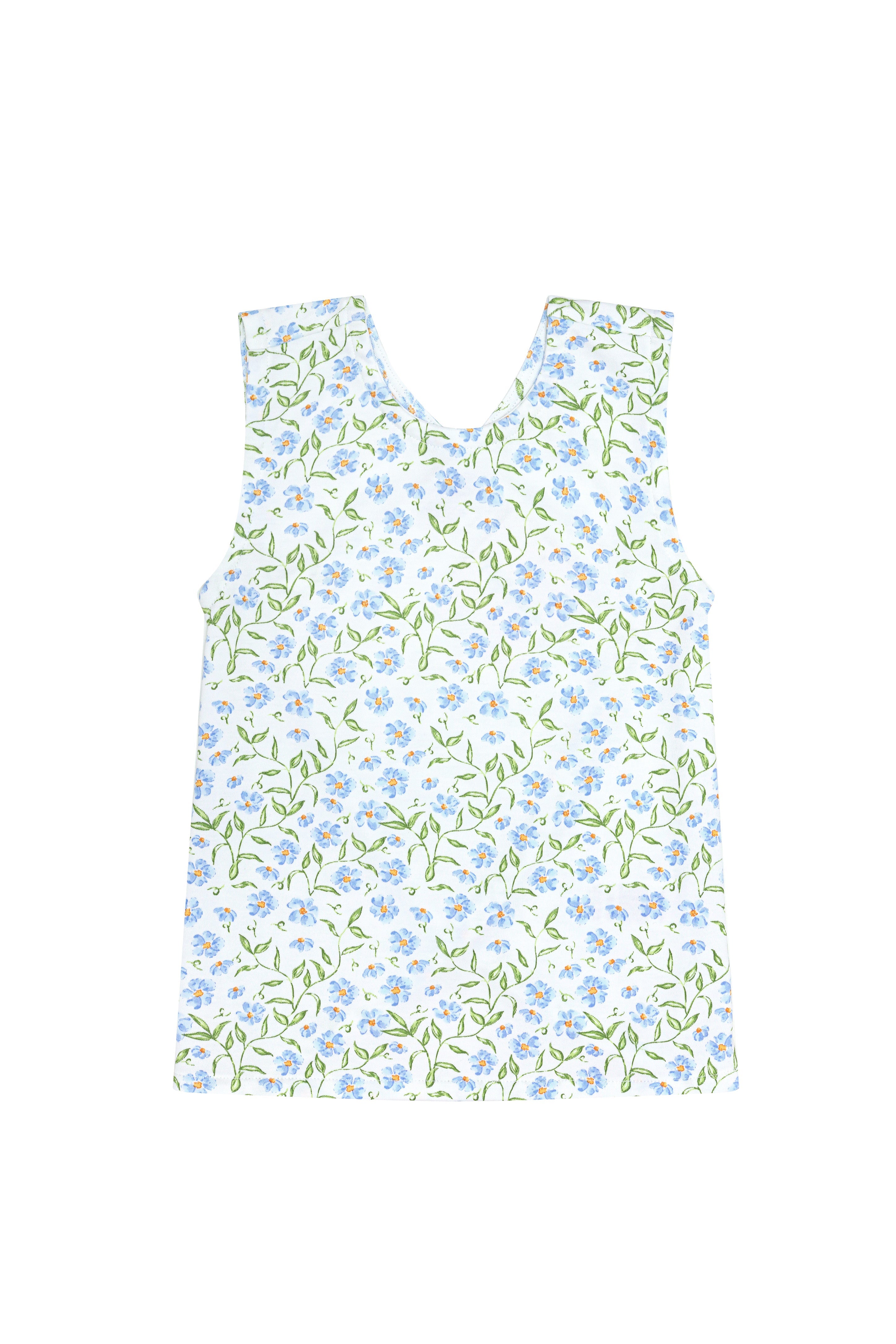 Blue Vines Print Summer Short Set