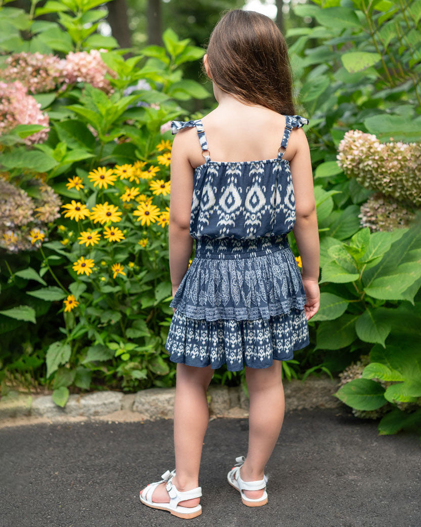 Girls Bryn Skirt Set In Tivara Ikat