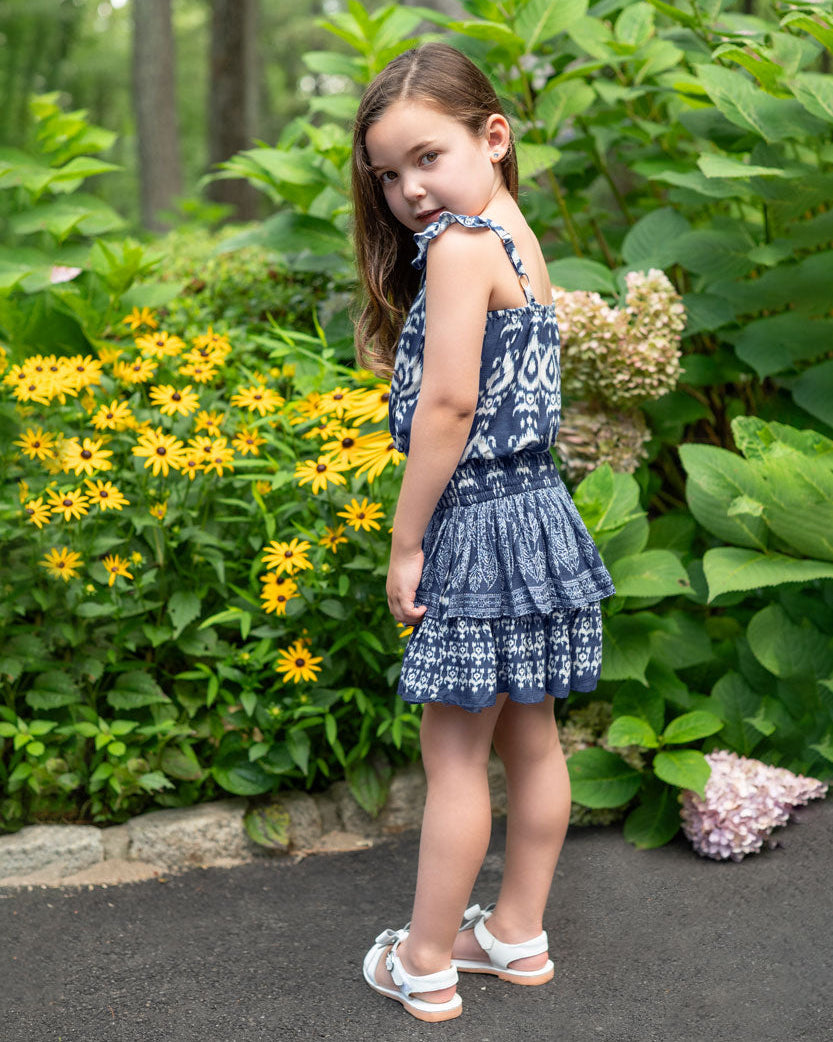Girls Bryn Skirt Set In Tivara Ikat
