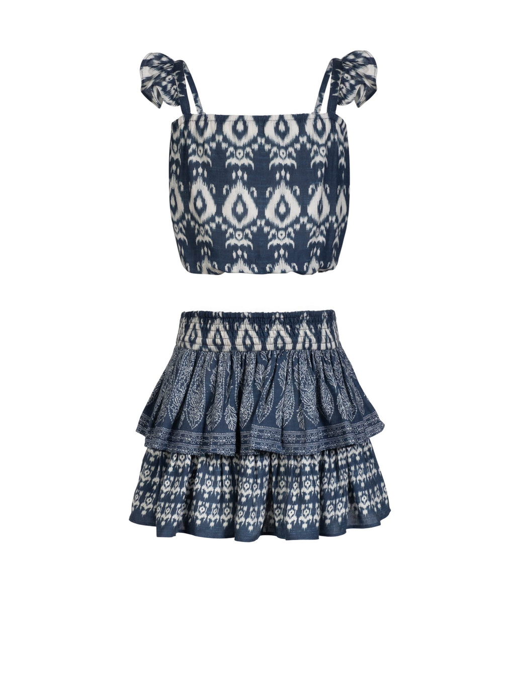 Girls Bryn Skirt Set In Tivara Ikat