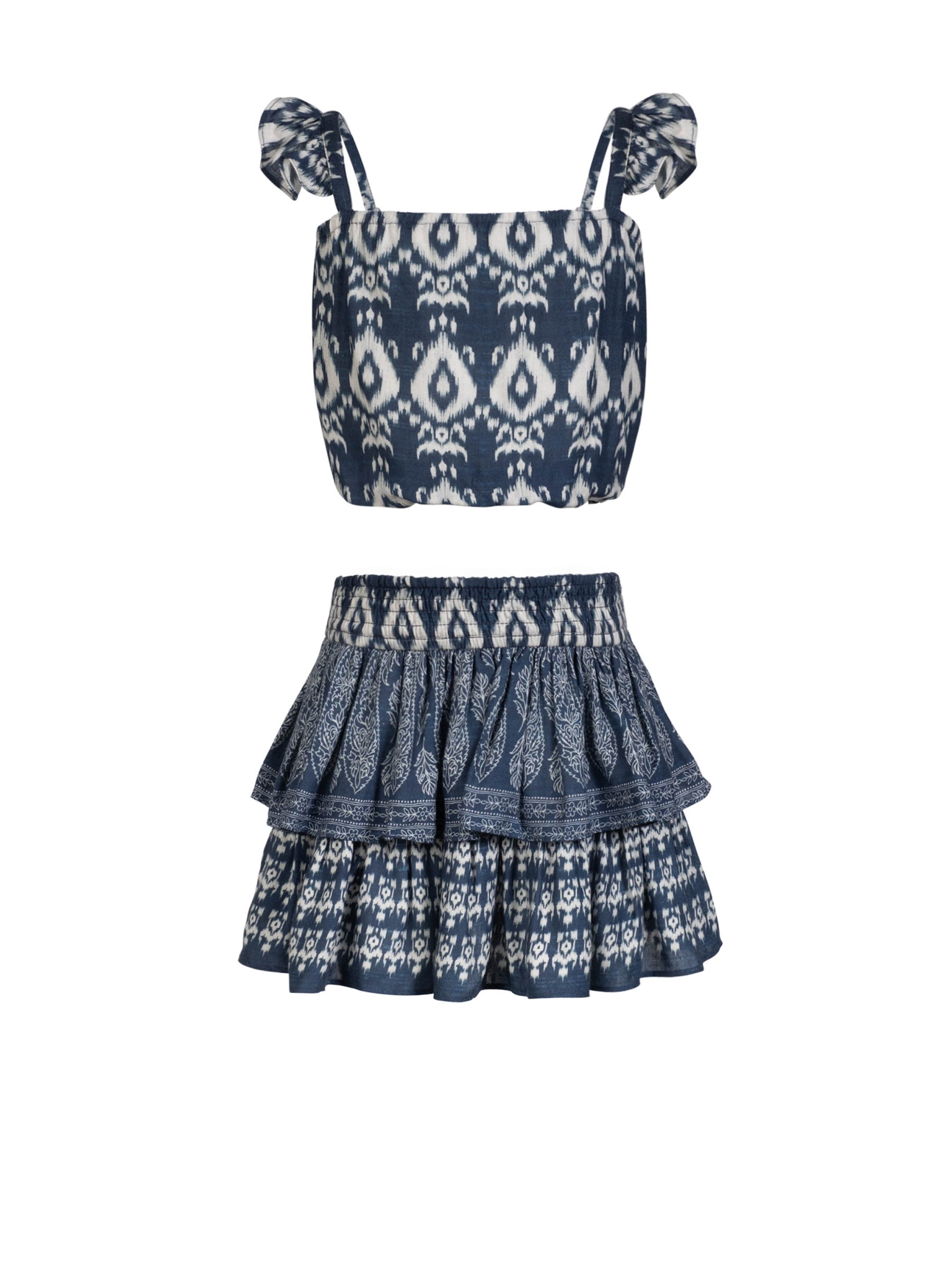 Girls Bryn Skirt Set In Tivara Ikat