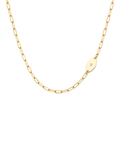 Dani Evil Eye Diamond Paperclip Necklace