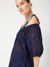 Kelly Dress Navy Seaside Eyelet