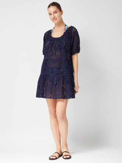 Kelly Dress Navy Seaside Eyelet