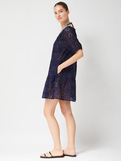 Kelly Dress Navy Seaside Eyelet