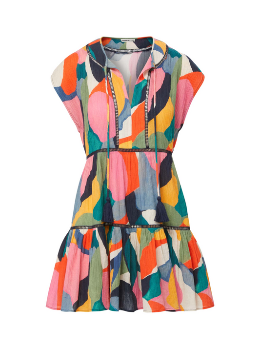 Gari Dress In Carta Colorblock