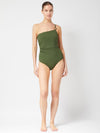 Kara One Piece Olive Textured Stripe