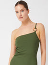 Kara One Piece Olive Textured Stripe