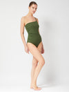 Kara One Piece Olive Textured Stripe