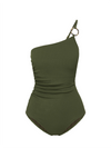 Kara One Piece Olive Textured Stripe