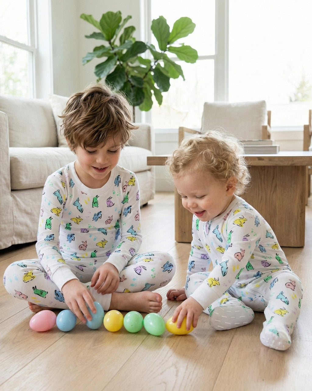 The Organic Zipper Footie [Bunny Hop]