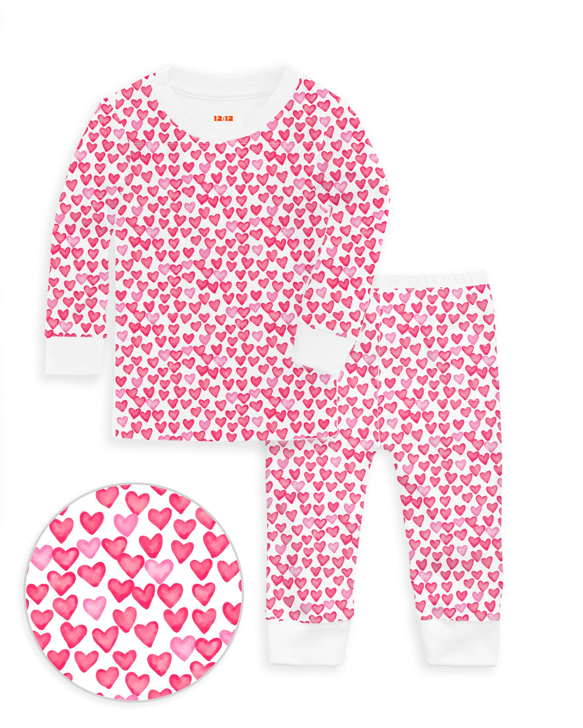 The Organic Long Sleeve Pajama Set [Sweethearts]