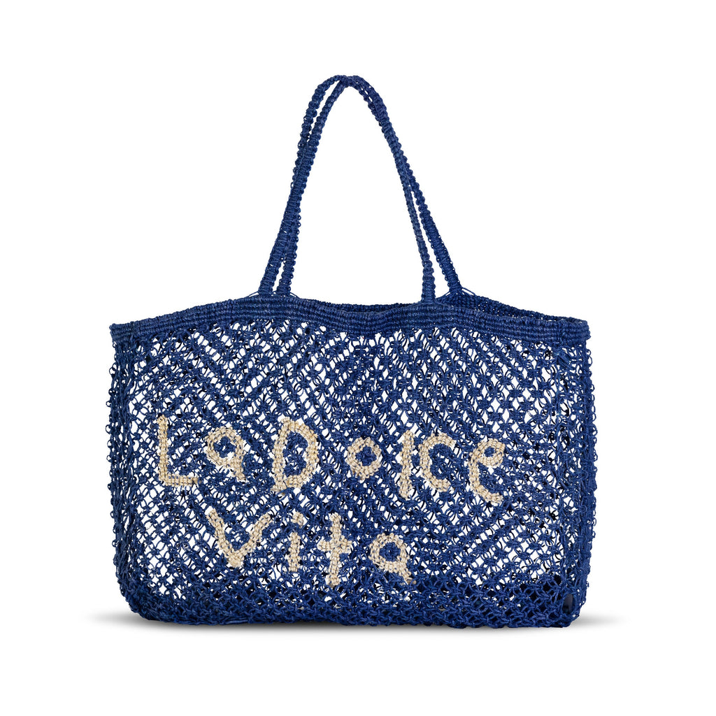 La Dolce Vita Macrame Jute Tote