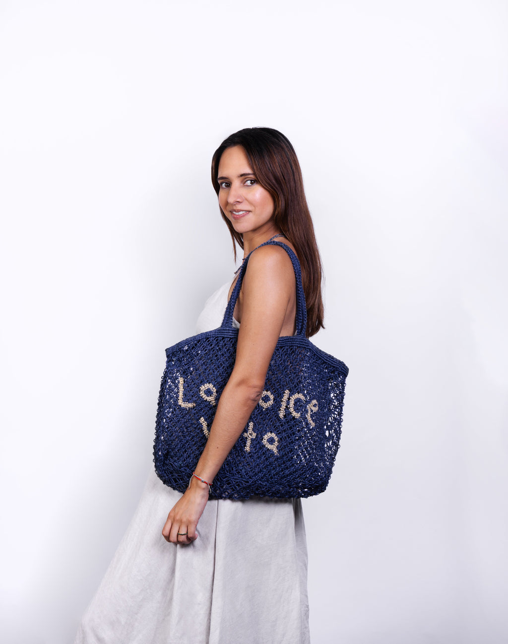La Dolce Vita Macrame Jute Tote