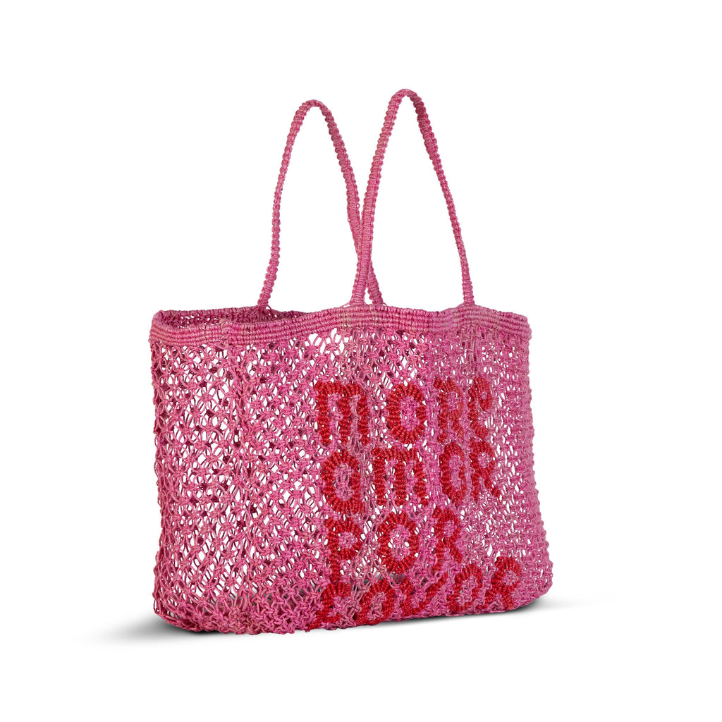 More Amor Por Favor Macrame Jute Tote