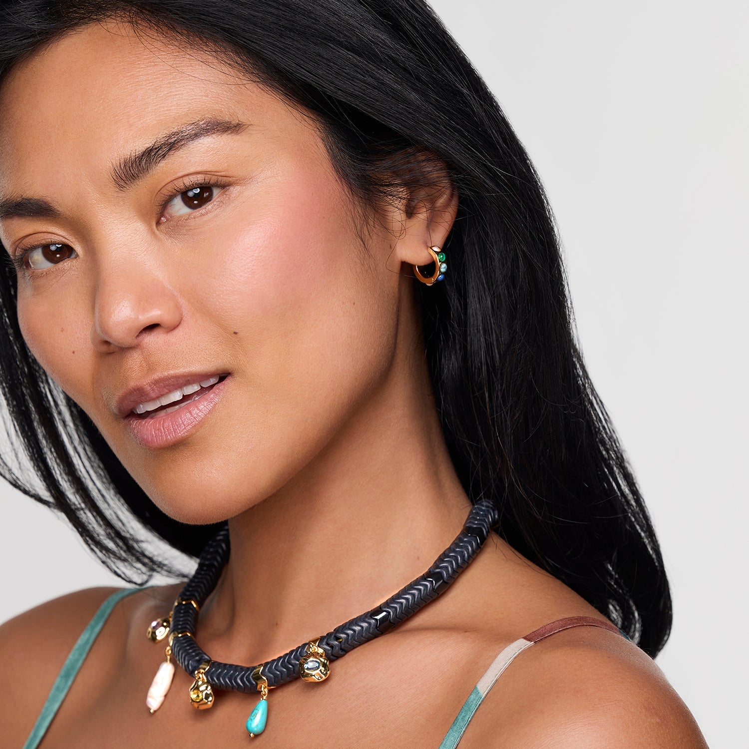 Mini Petra Huggie Hoops Multi