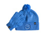 Cobalt Smiley Pom Pom Hat