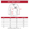 Personalized Adult Sweatshirt Varsity Jacket NAVY/WHITE