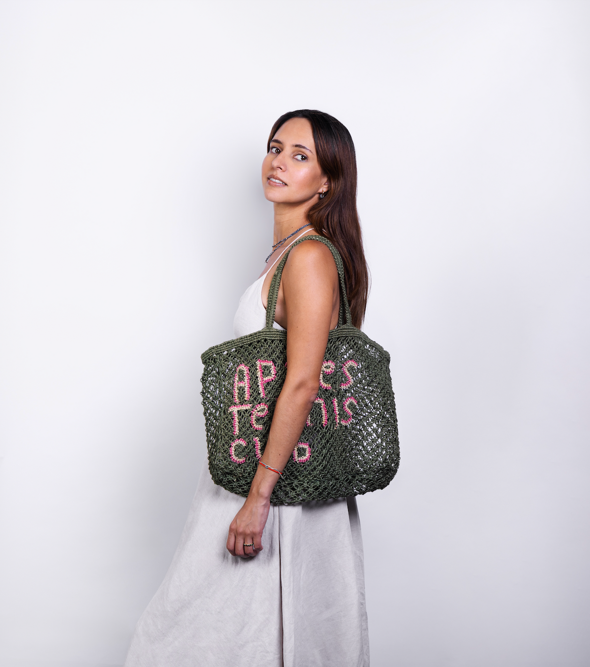 Apres Tennis Club Macrame Jute Tote