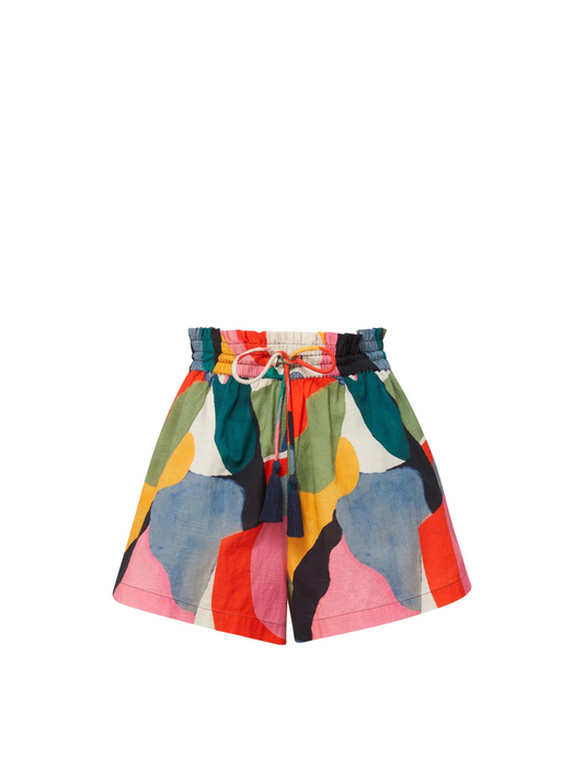 Vicki Shorts In Carta Colorblock