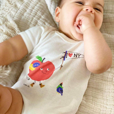 "I Love NY" Baby Gift Set-Rattles, Onesie, Pacifier Clip, and Baby Book
