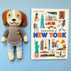 New York Baby Gift Set - "My first book of NY", Organic Doll | Frank the NY Dog