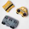 New York City Baby Gift Set - Organic Newborn Toy Rattles | Taxi, Metro Card, & Subway Train