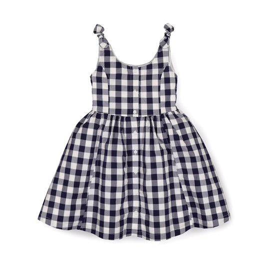 Bow Shoulder Button Front Dress