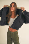 FUR COLLARED BOMBER JACKET