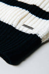 Alba Stripe Knit | Black/white