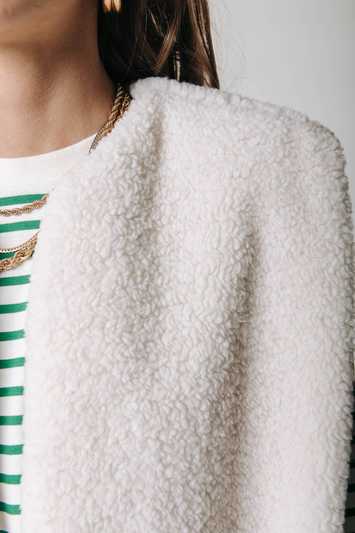 Yoni Teddy Gilet: Beige