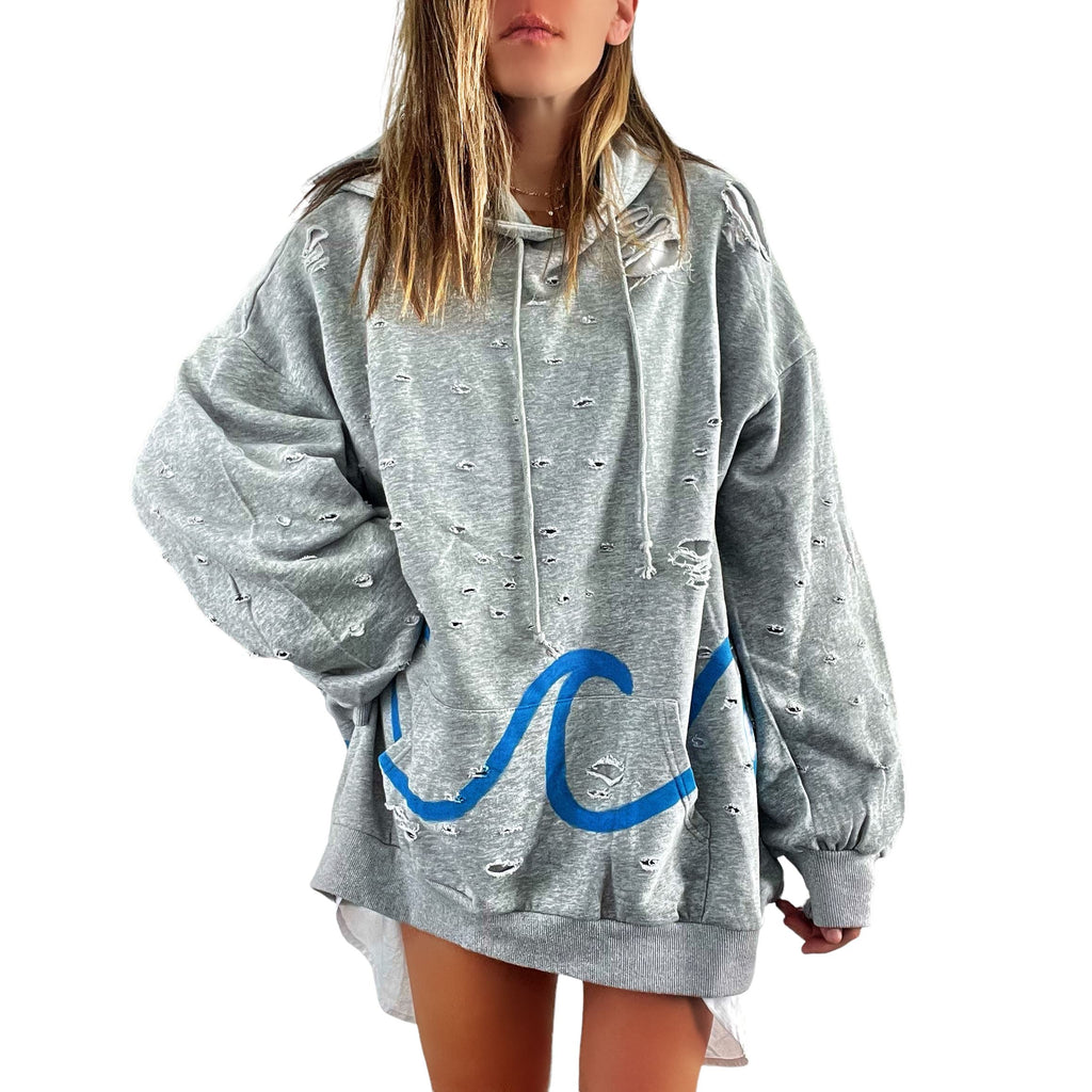 'Apres Sea' Painted Hoodie